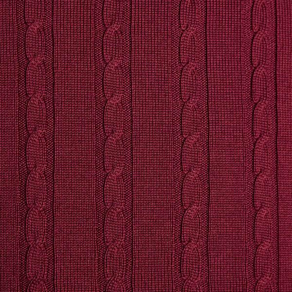 Red Wine Cable Knit Cushion
