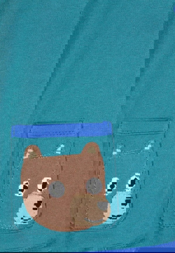 Organic Brown Bear Applique Reversible Jacket - Toby Tiger