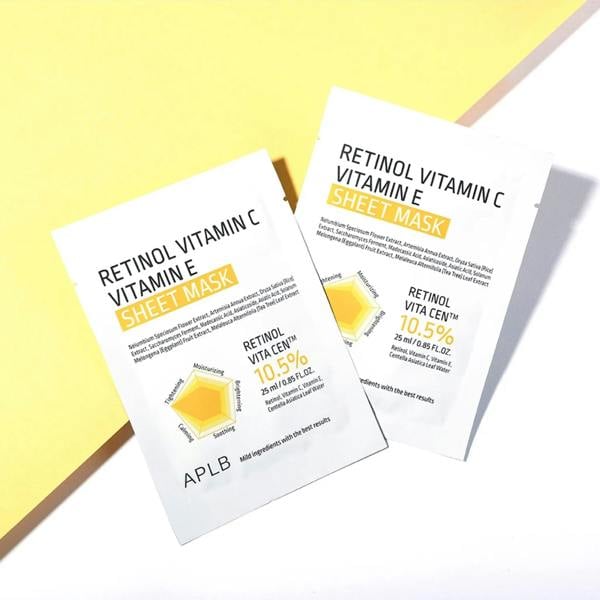 APLB Retinol Vitamin C Vitamin E Sheet Mask (1pc / 10pcs)