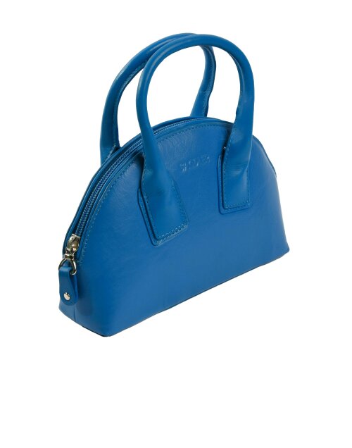 SADDLER GIGI Leather Zip Top Mini Handbag  - Ajustable Strap, Card Holder, Crossbody or Handheld - RFID Protected - Electric Blue