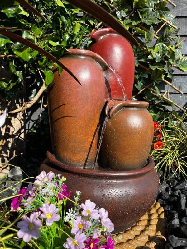 Tranquillity Water Features 3 Pouring Urns Traditional Water Feature