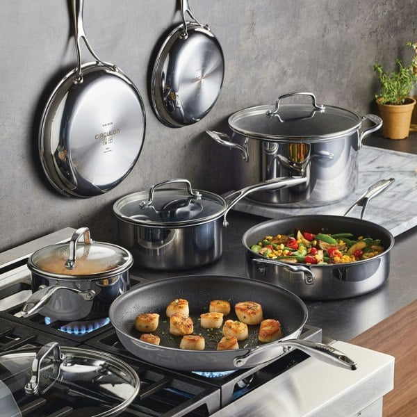 Circulon Stainless Steel Extreme Non-Stick Cookware Set, 5pce