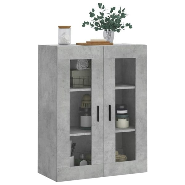 Berkfield Wall Mounted Cabinet Concrete Grey 69.5x34x90 cm