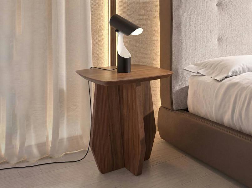 Angel Cerdá Table lamp in black and white steel 8113
