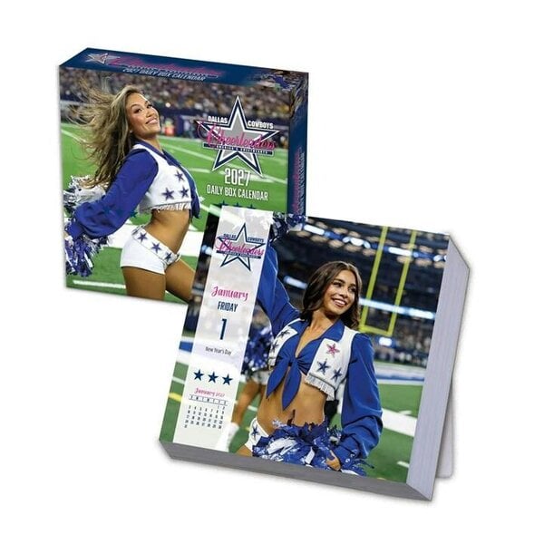 NFL Dallas Cowboys Cheerleaders Sideline Desk Calendar 2027, Desk Calendars, Day To View, Sports, Gift