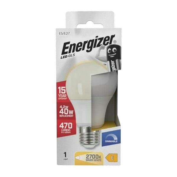 Energizer ES/E27 LED GLS Bulb - White - 