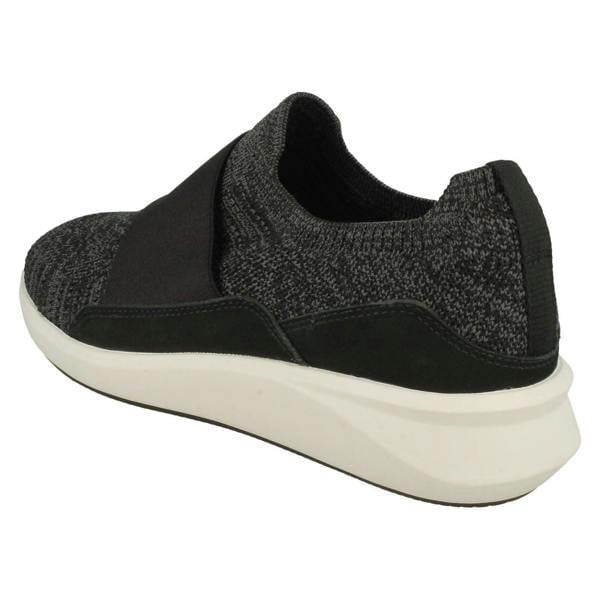 Clarks Ladies Clarks Elasticated Strap Detailed Trainers Un Rio Knit