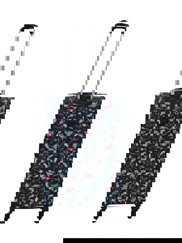 TruClothing Soft Shell Butterfly Leaf Check Print Suitcase