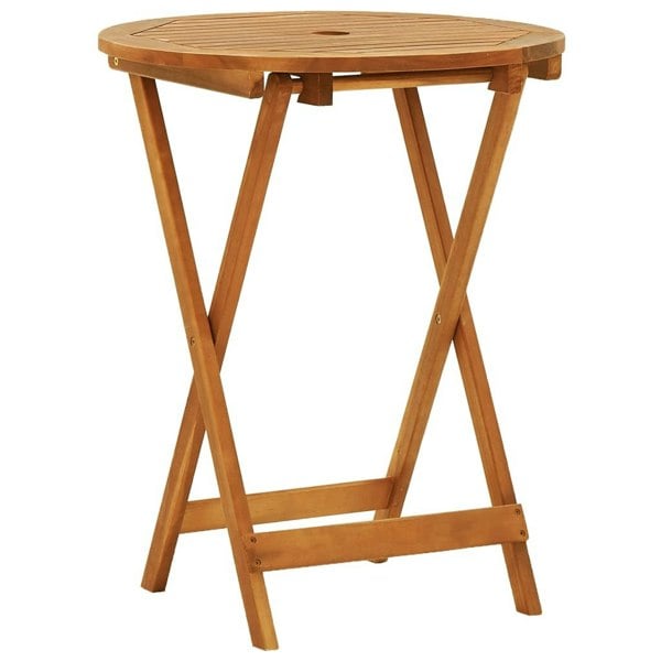 Berkfield Folding Garden Table 60x75 cm Solid Eucalyptus Wood