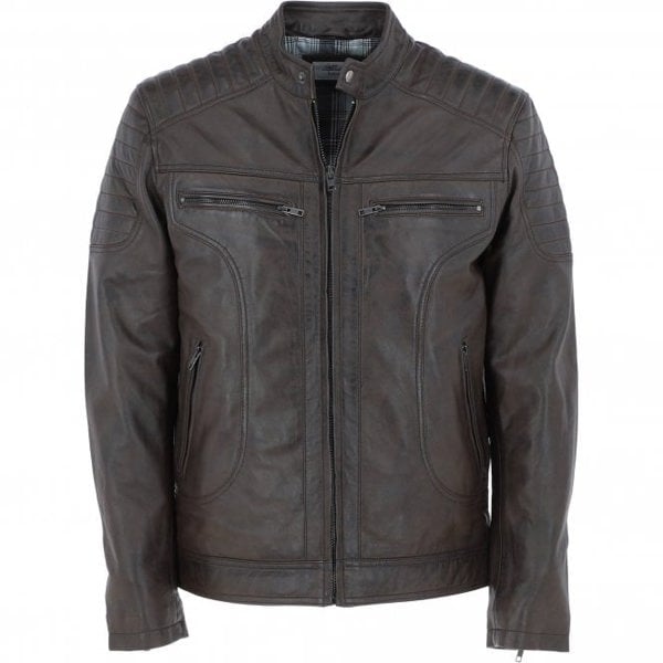 Ashwood Mens Leather Biker Jacket: G-6200