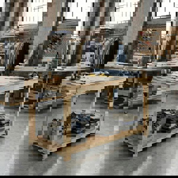 Arbor Garden Solutions Wooden Workbench MDF Top Depth-3ft