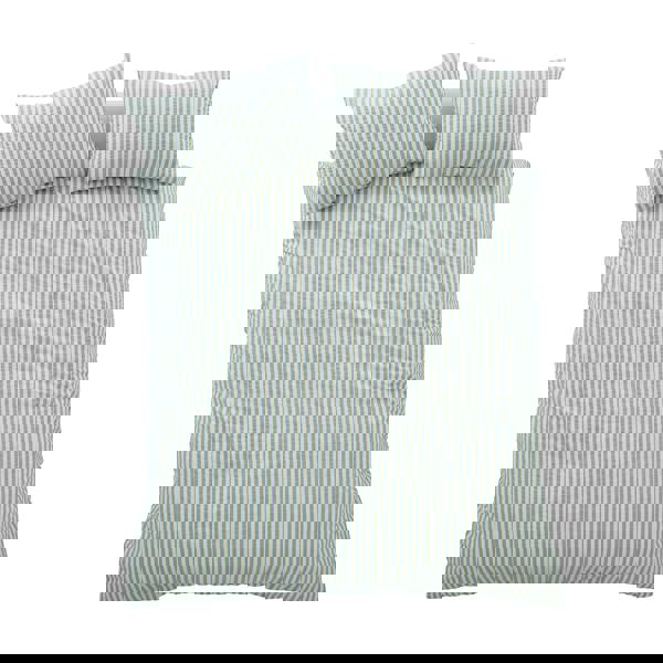 Pineapple Elephant Cotton Rich Woven Stripe Duvet Cover Set Blue