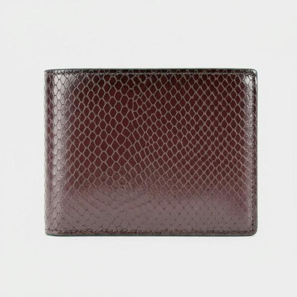 Versace Medusa Leather Bi-fold Leather Wallet Garnet Brown