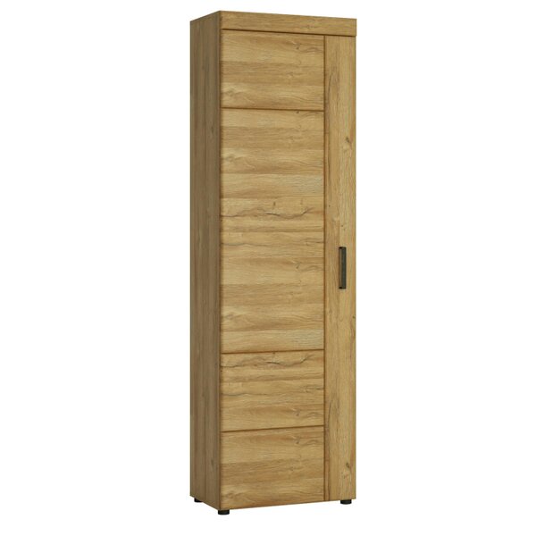 Wyld Haus Larkwood Tall Glazed Grandson Oak Wood Cupboard Left Hand