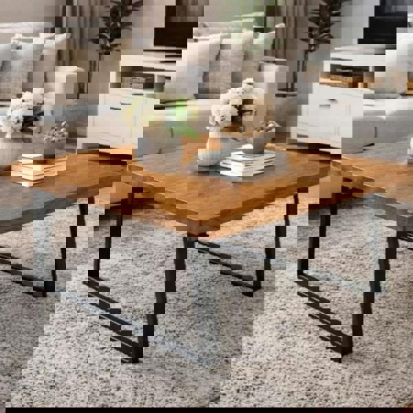 TRL Furniture Sleek & Slender Rustic Coffee Table