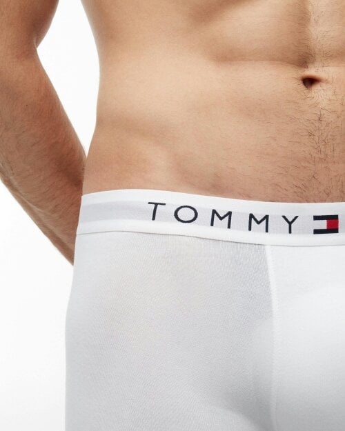 Tommy Hilfiger 3 Pack Waistband Mens Trunks - Grey Heather/White/Desert Sky