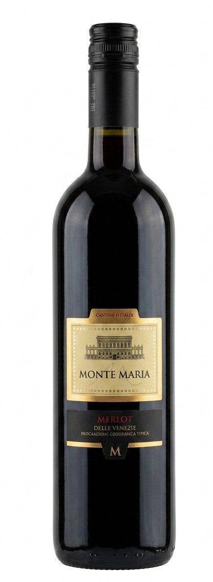 monte maria merlot bottle, on a white background, from Great Wines Direct