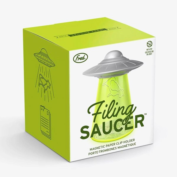 T. H. Baker Fred Flying Saucer Paperclip Storage Novelty 5266419