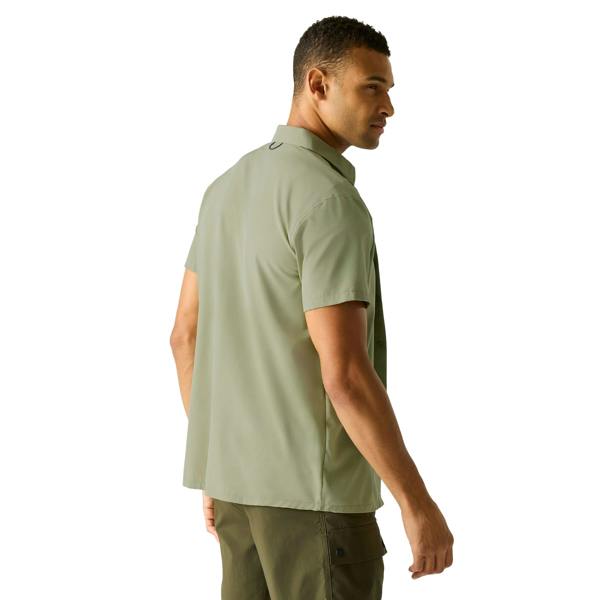 Regatta Mens Travel Light Anti-Insect Short-Sleeved Shirt - Sage Green - 
