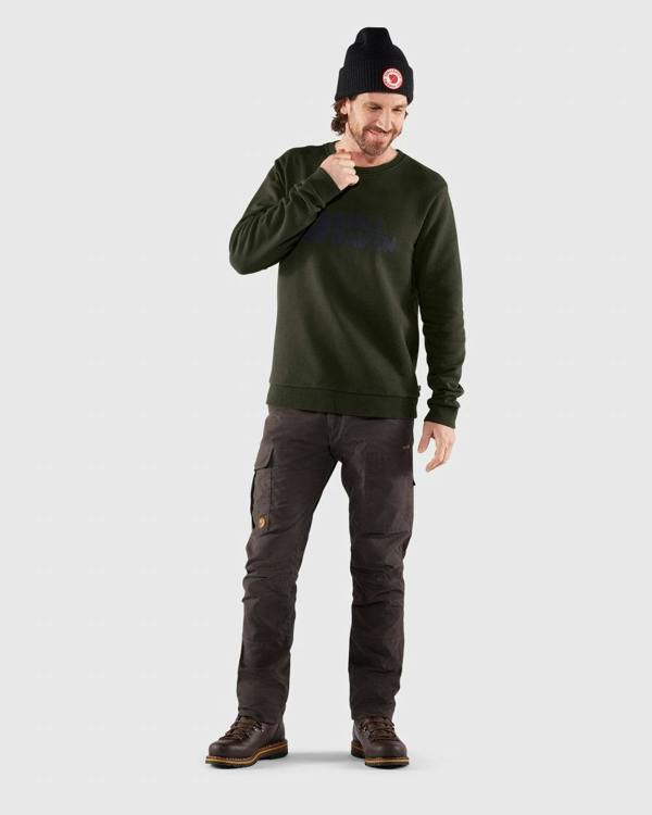 Fjällräven Fjallraven Logo Mens Sweatshirt - Deep Forest 662
