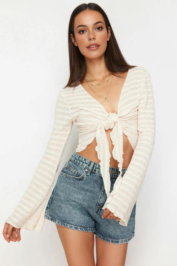 WOVCOR High Waist Mini Denim Shorts