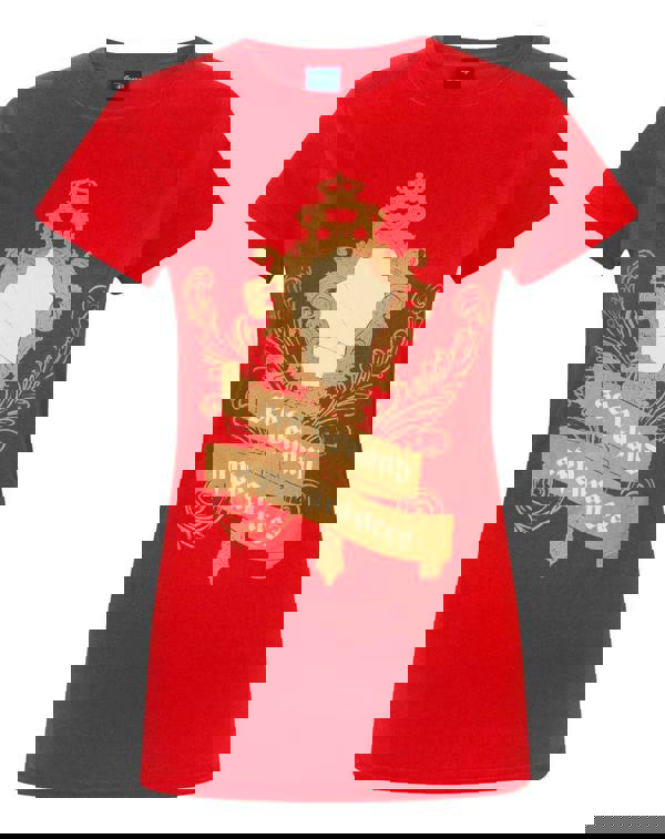 Disney Womens Red Enchatned Mirror Short Sleeved T-Shirt