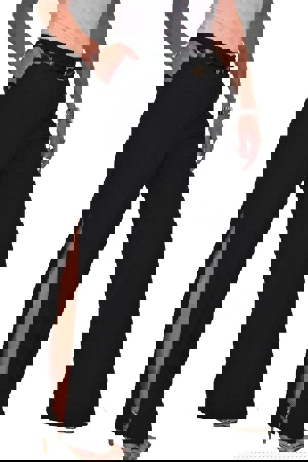 Paulo Due Women's Side Split Wide Leg Occasion Trousers