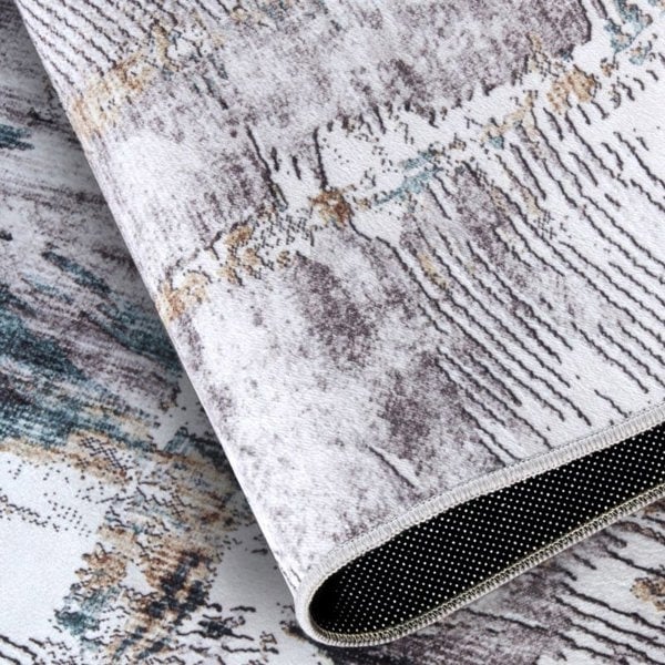 Shortpile Rug Saphire Gold – Abstract Modern