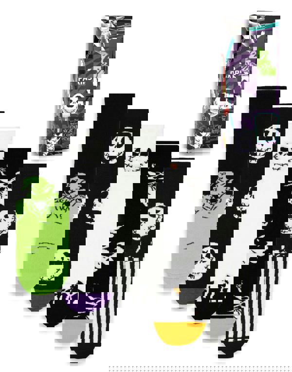 Disney The Nightmare Before Christmas Unisex Black Jack Skellington Calf Socks Set of 5