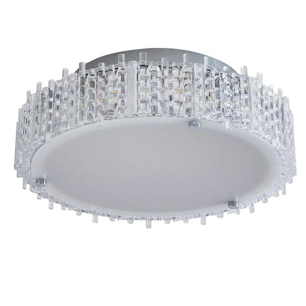 Pagazzi Lighting Ana Chrome LED Flush Ceiling Light