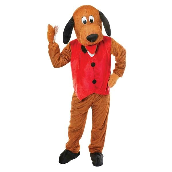 Bristol Novelty Unisex Adults Dog With Waistcoat Costume - Brown/Red - 