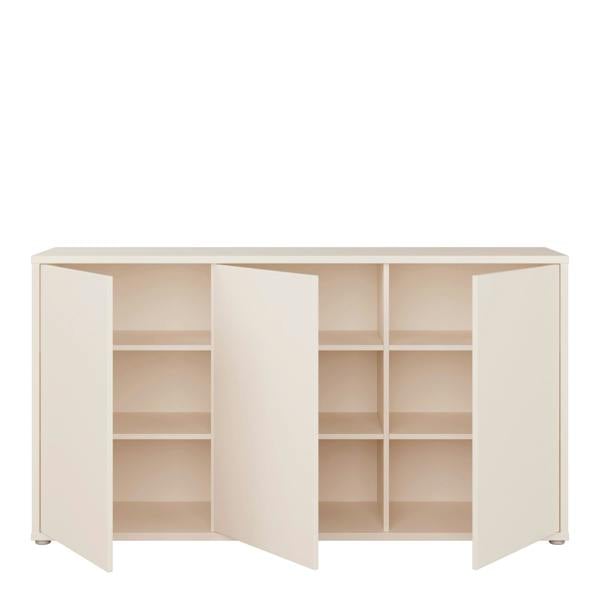 Furniture To Go Alice Springs 3 Door Sideboard with Push-to-Open Doors and Drawer in Sand