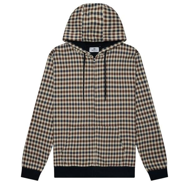 Aquascutum Active Club Check Fz Hoodie Navy S