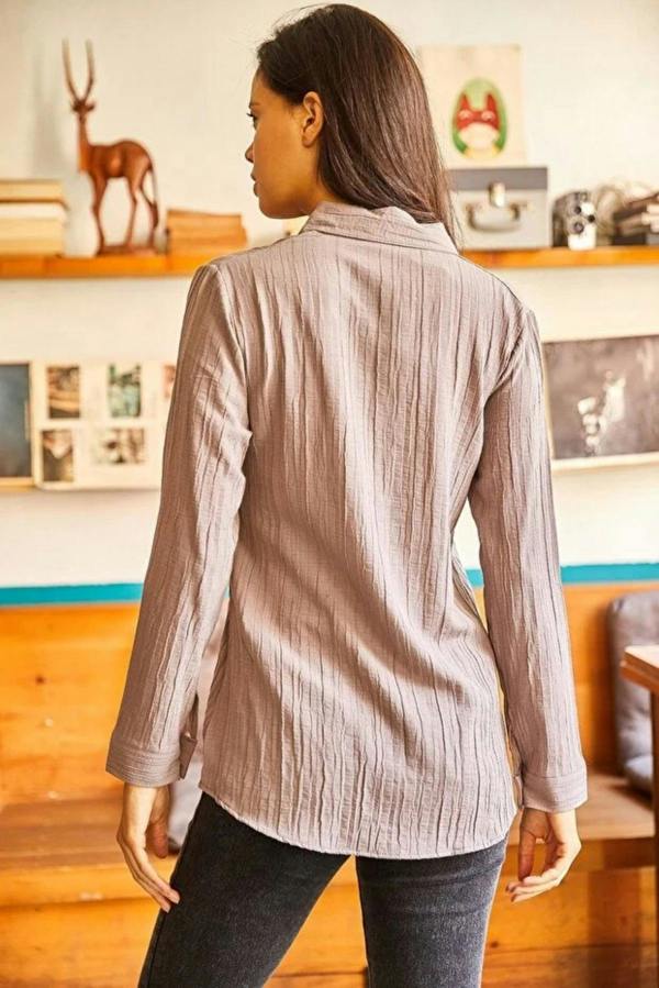 Hoxton Gal Jacquard Textured Woven Shirt