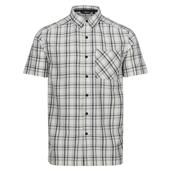Regatta Mens Mindano VIII Patterned Short-Sleeved Shirt - Agave Green/Ash