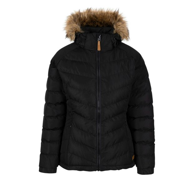 Trespass Women's Nadina Waterproof Padded Jacket - Black/Black