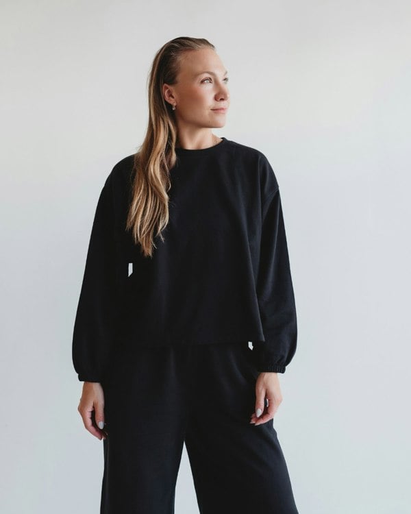 organic cotton Ivy Black Sweatshirt - image 1