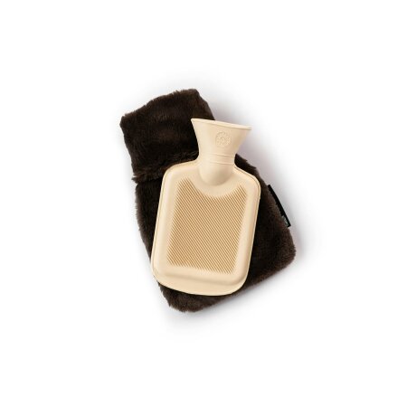 CosyPanda Mini Dark Chocolate Faux Fur Hot Water Bottle