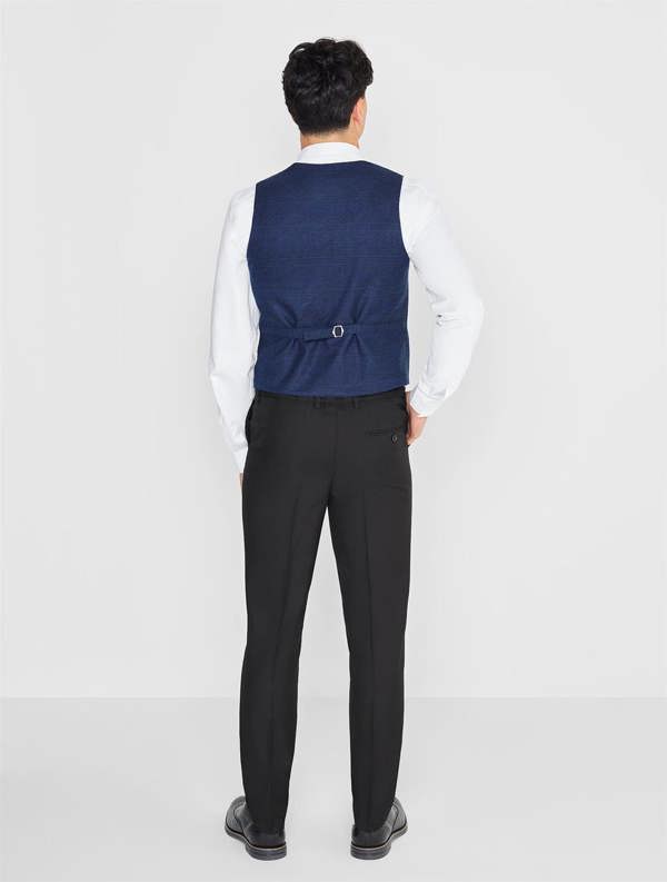 Navy and black page boy suit