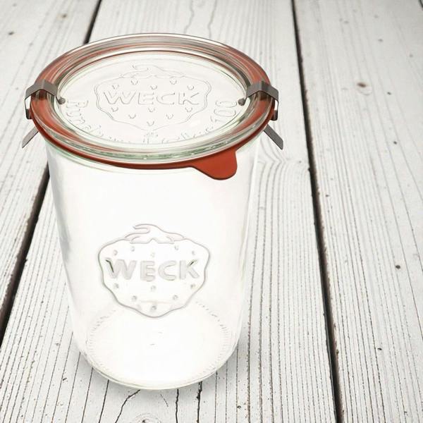 Sourdough By The Sea Weck 850ml Glass Storage Jar for Cultures, Pickling & More - Set of 3
