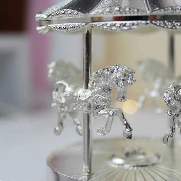 Personalised Christening Musical Carousel Ornament - lifestyle shot