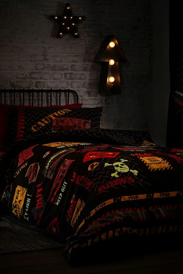 Portfolio Home Toxic Glow in the Dark Duvet Cover Set