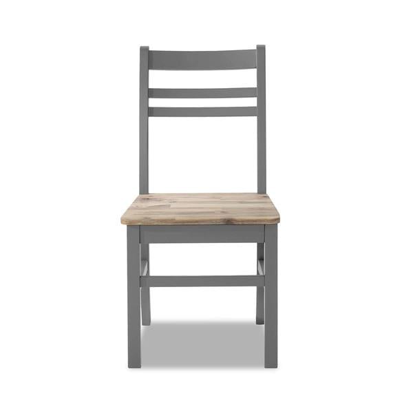 Statement Furniture Florence Wooden Chair Country Style with Acacia Wood Seat