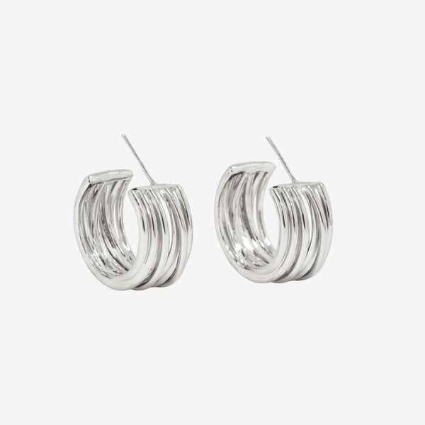 Uchi & Soto Nami Silver Twist Earrings