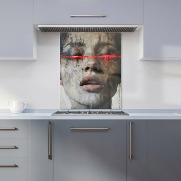 Warren Reed - Designer Abstract Face In Motion Kitchen Splashback