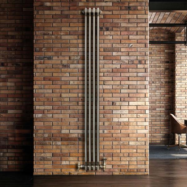Monstershop Traditional 2 Column Radiator - 1800 x 200mm - Raw Metal