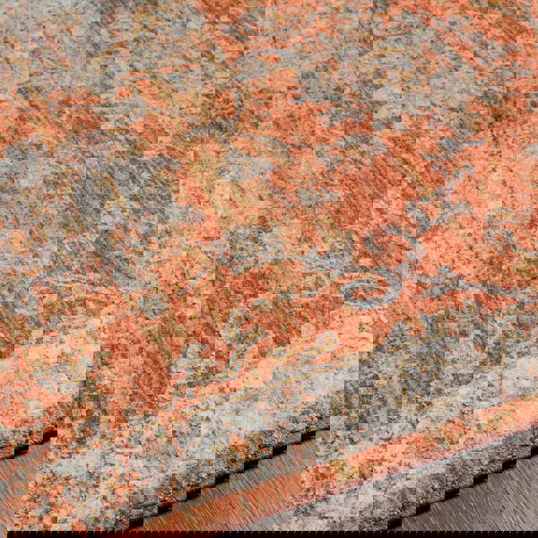 Livabliss Avant Garde-Vintage Beige Blue Brown Traditional Boho Fringe Rug