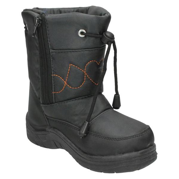 Boys Snow Fun Tie Front Embroidered Design Snow Boots 8.561801A