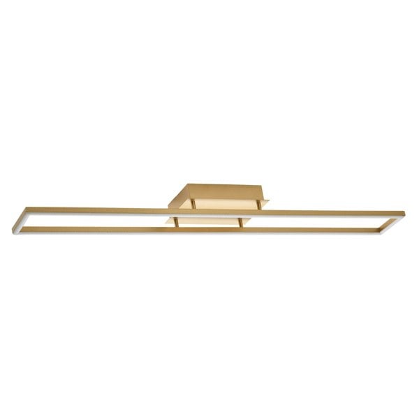 Brushed Gold LED Ceiling Strip Light Fitting - Ideal for Kitchens Image 1