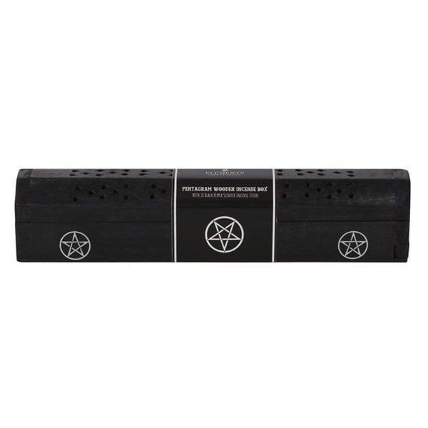Serano Pentagram Wooden Black Pepper Incense Box Set
